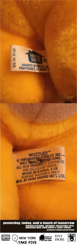画像: THE WUZZLES 1980'S  "BUTTERBEAR"  DOLL 