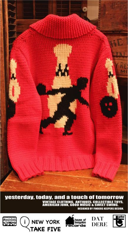 画像: VINTAGE "BOWLING RED" COWICHAN SWEATER