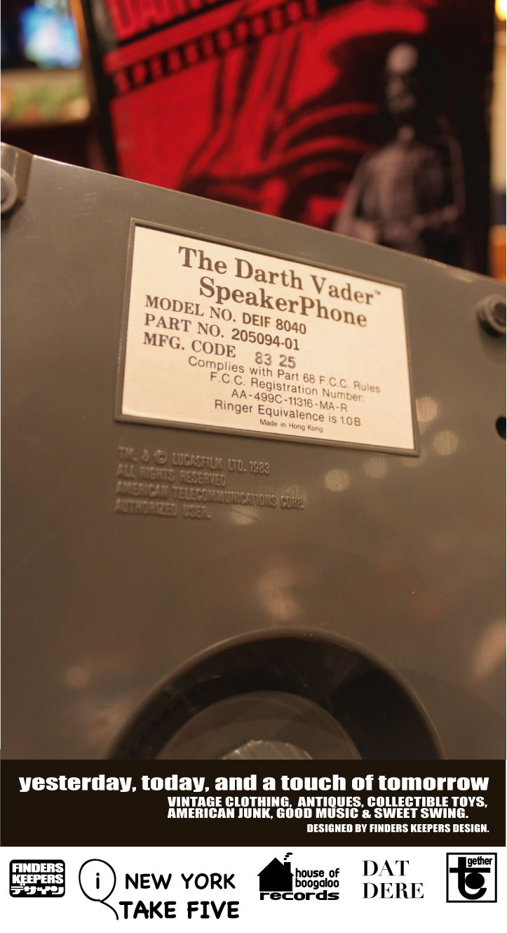 画像: STAR WARS 1983 "DARTH VADER" D.STOCK SPEAKER PHONE