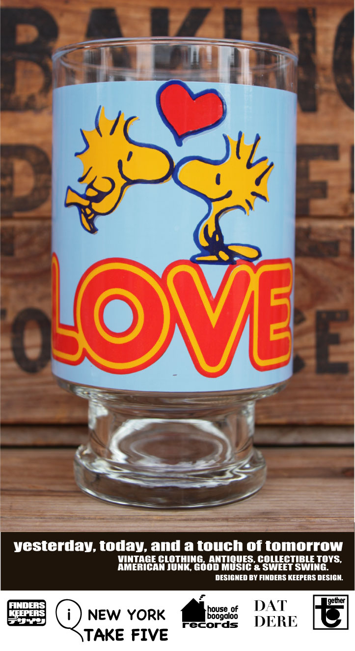 画像: PEANUTS 1970'S "LOVE♥" ANCHOR HOCKING GLASS