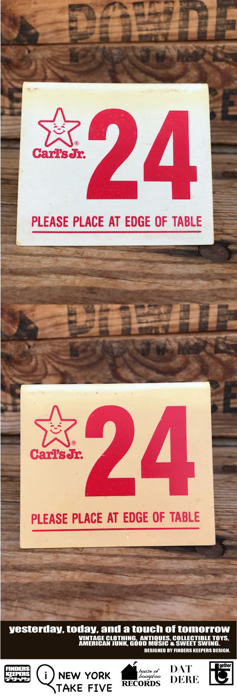 画像: CARL'S JR "24" NUMBER PLATE