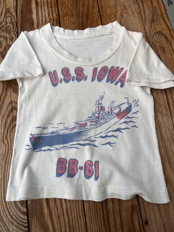 画像1: U.S.NAVY ⚓️ U.S.S.IOWA "BB-61" KIDS 1950'S T-SHIRTS