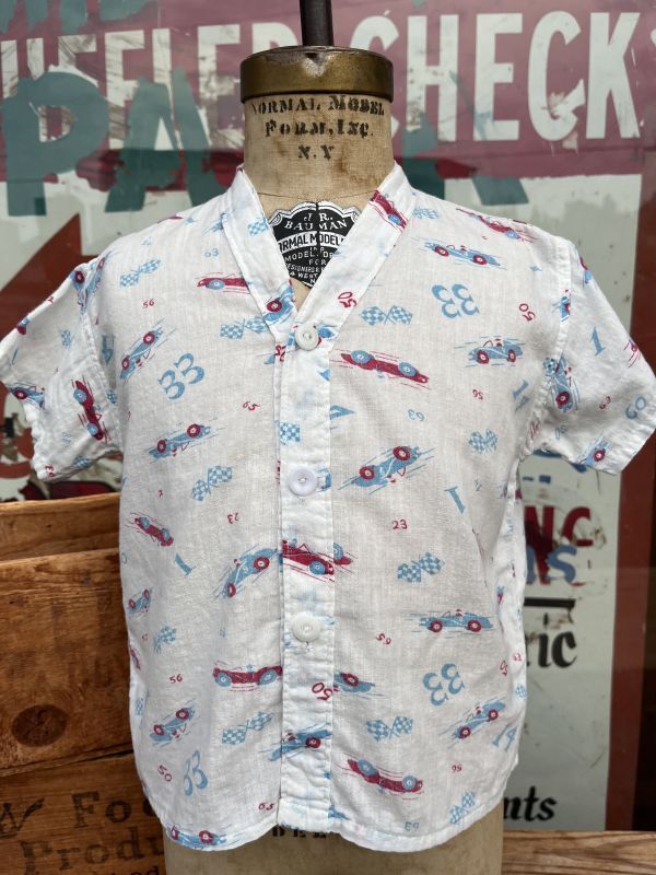 画像1: GREENCRAFT "RACING CARS" KIDS 1950'S SHIRTS