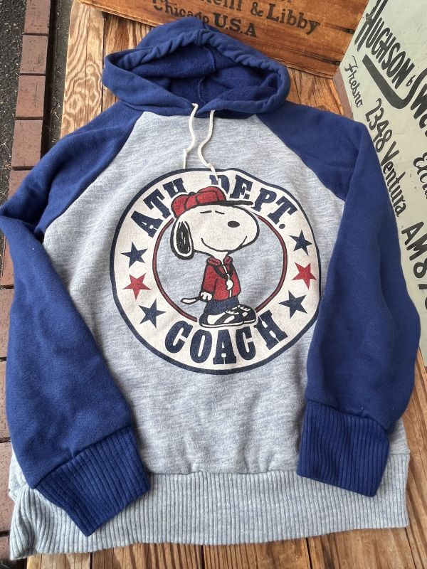 画像1: PEANUTS “COACH SNOOPY” KIDS VINTAGE SWEAT PARKA