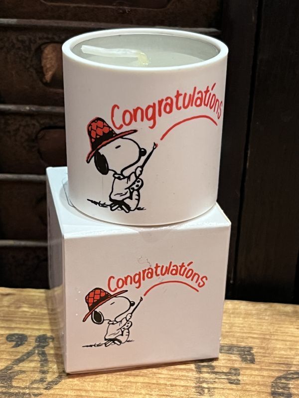 画像1: PEANUTS "CONGRATULATIONS" 1980'S D.STOCK CANDLE