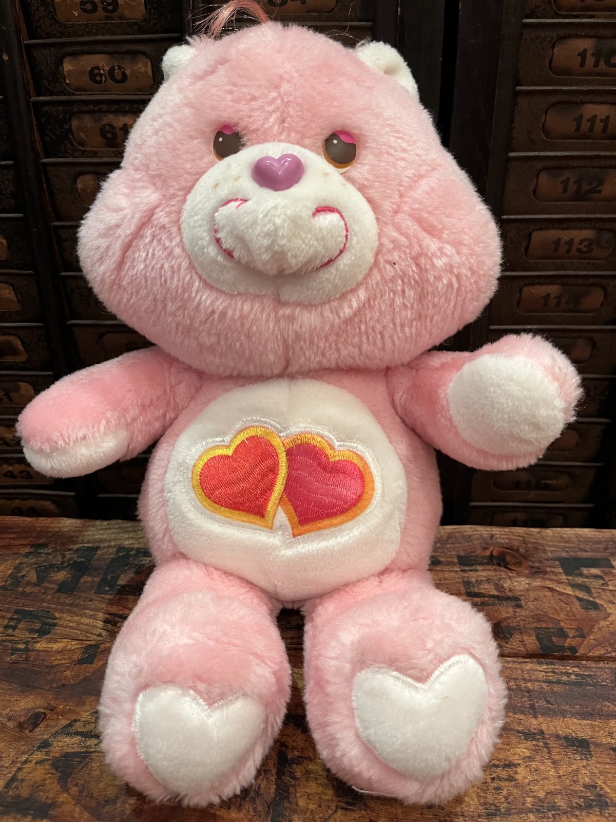 画像1:  CARE BEARS  "LOVE-A-LOT ♥BEAR" 1980'S PLUSH DOLL 