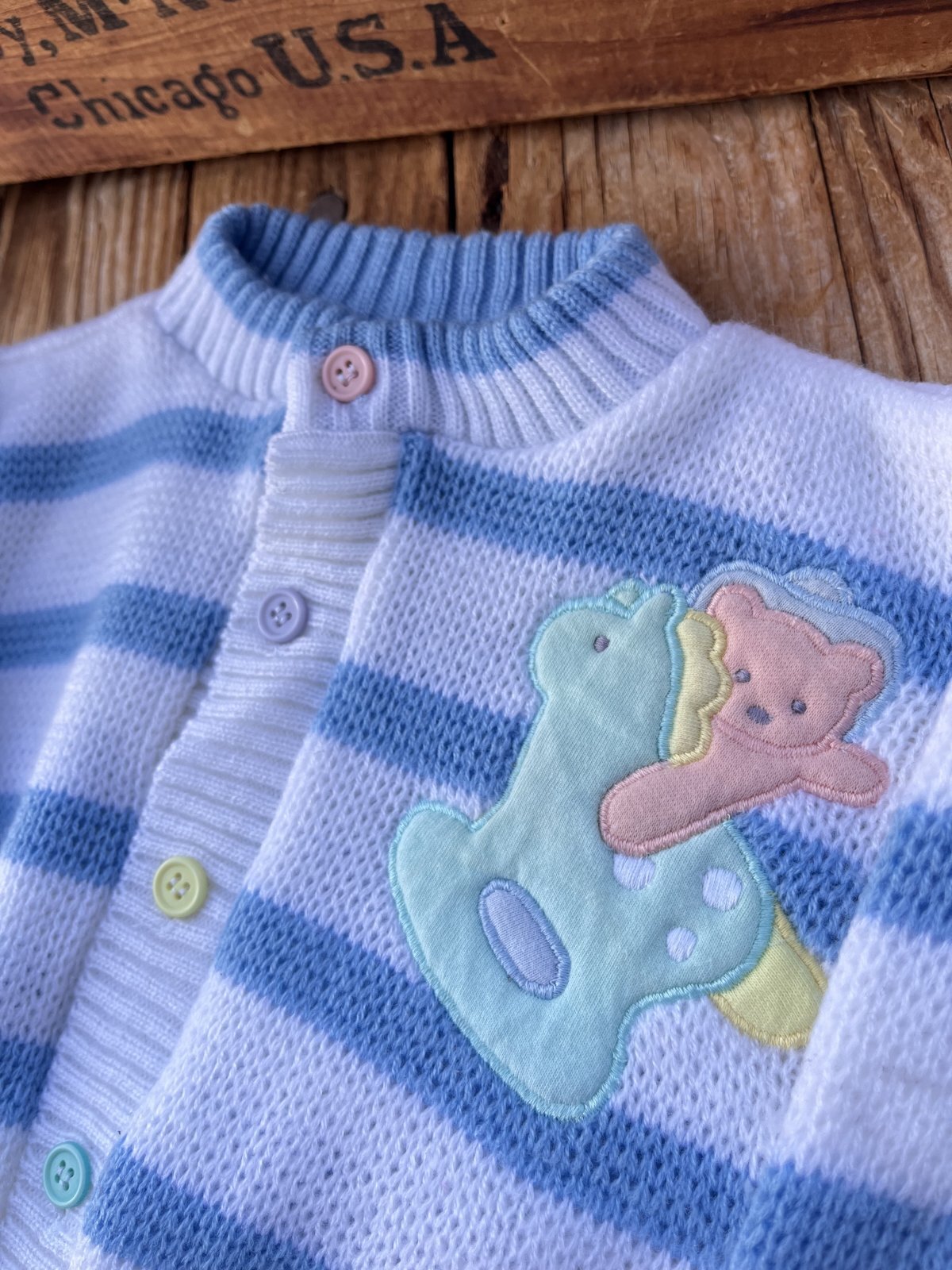 画像1: FISHER PRICE KIDS VINTAGE KNIT CARDIGAN