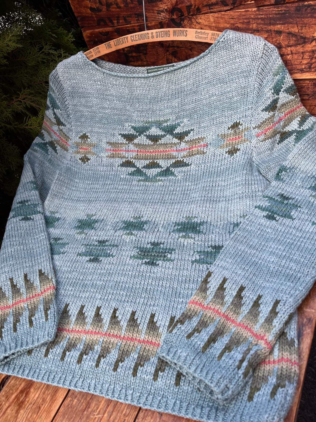 画像1: RALPH LAUREN "LAUREN" 1990'S NATIVE AMERICAN PATTERN SWEATER