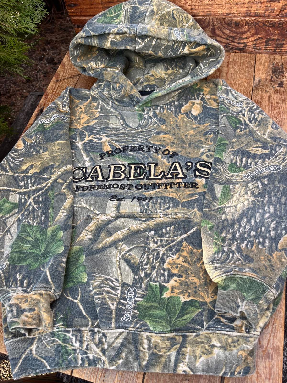 画像1: CABELA'S  REAL🌳TREE CAMOUFLAGE KIDS USED SWEAT PARKA