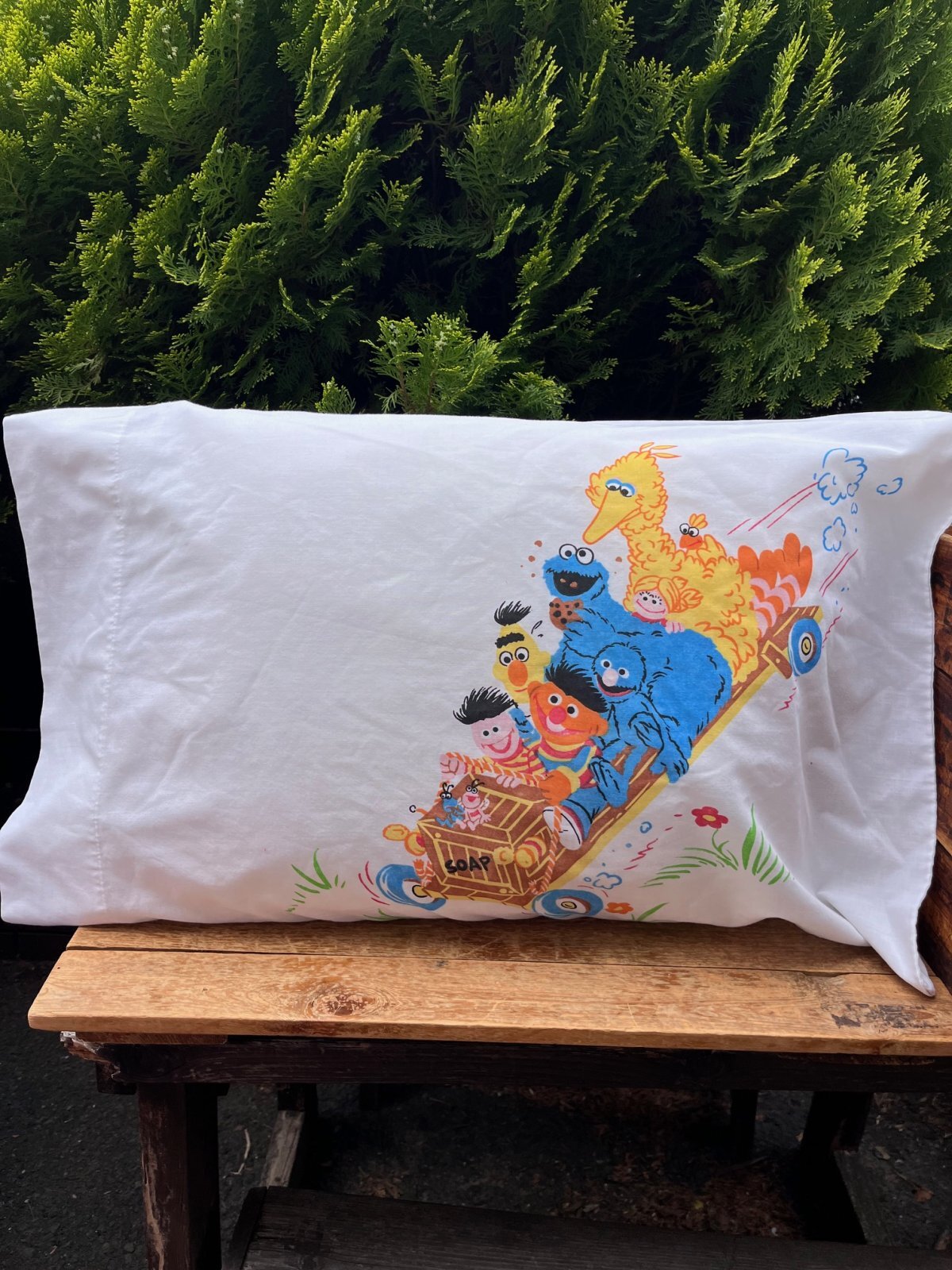 画像2: SESAME STREET "ROLLER COASTER" VINTAGE PILLOW CASE