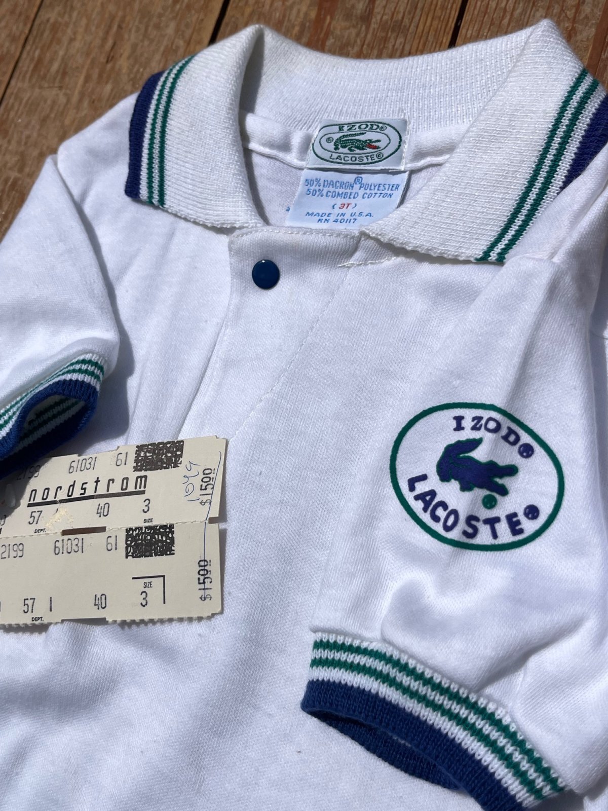 画像1: IZOD LACOSTE "MADE IN USA" KIDS D.STOCK POLO SHIRTS 