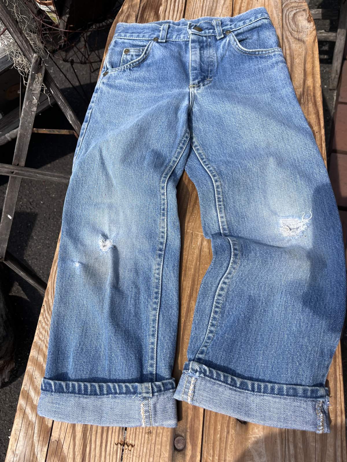 画像1: LEE "MADE IN USA" " KIDS VINTAGE DENIM PANTS 