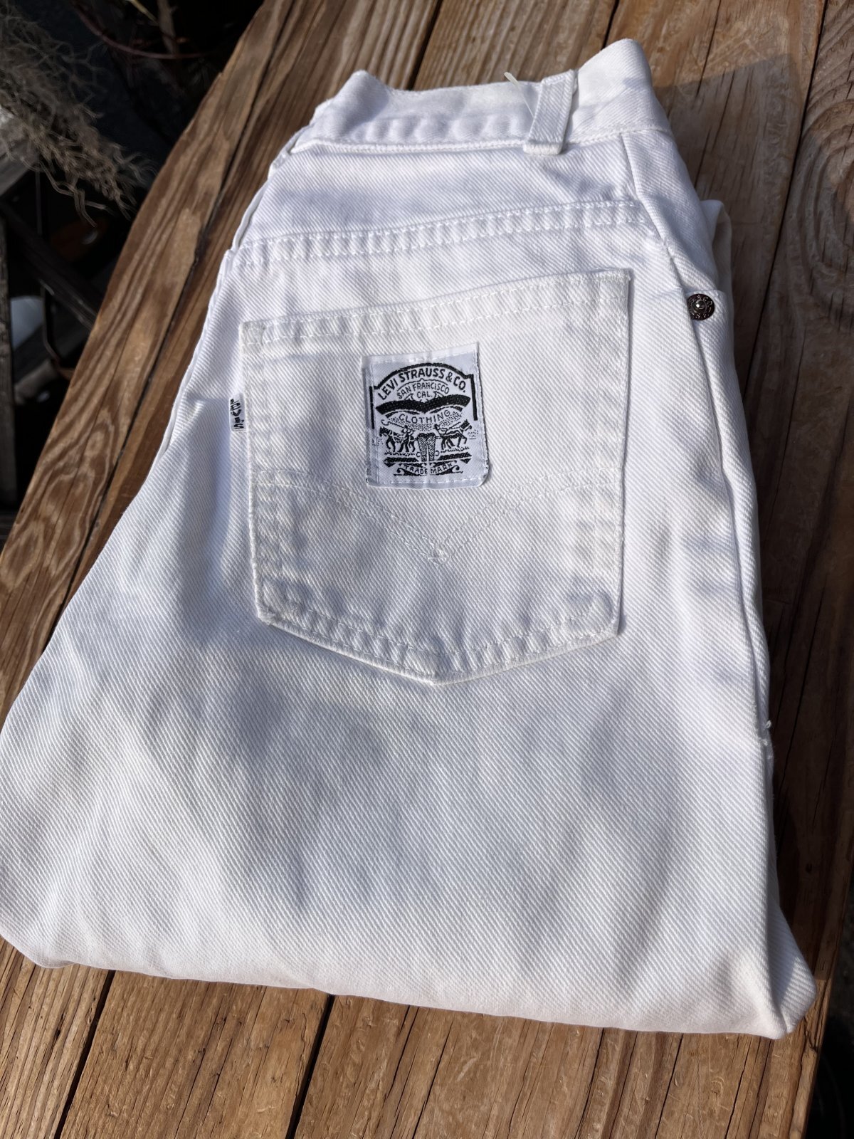 画像1: LEVI'S "MADE IN USA" KIDS WHITE JEANS 