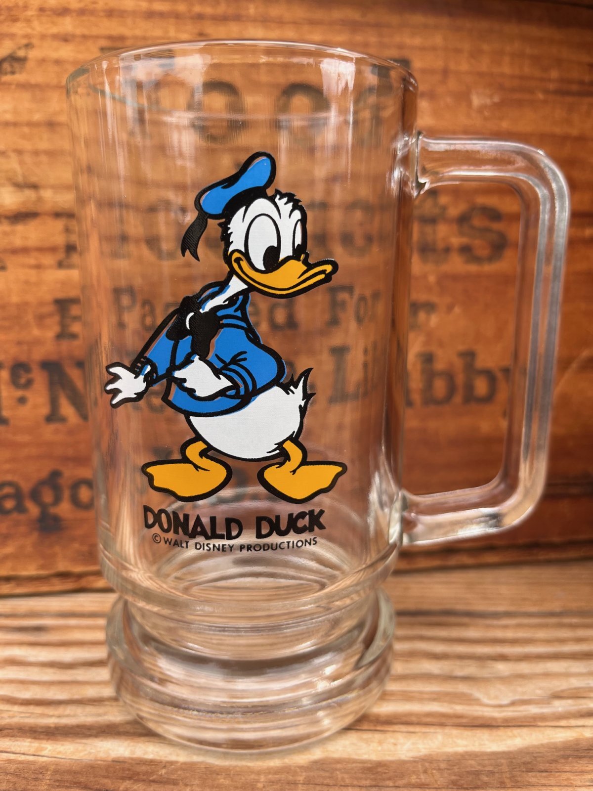 画像1: DISNEY WORLD "DONALD DUCK" 1970'S GLASS MUG