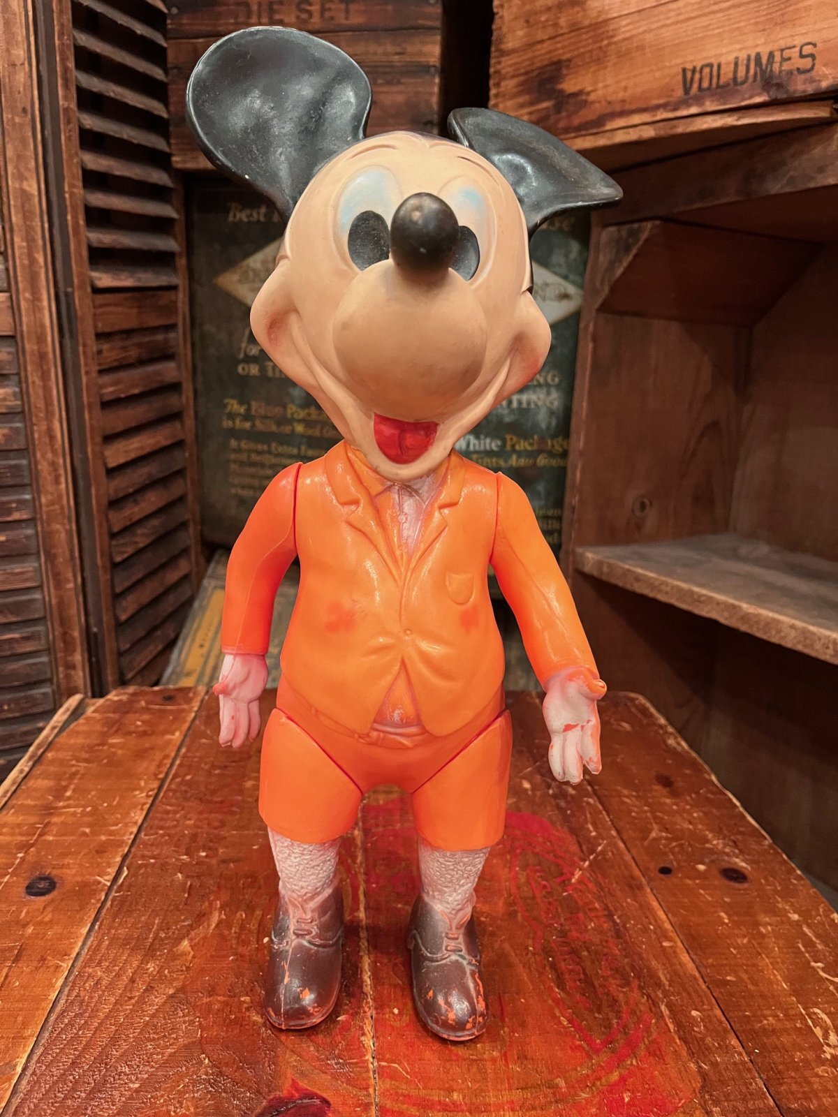 画像1: MICKEY MOUSE "MADE IN ITALY" 1950'S POSEABLE FIGURE　