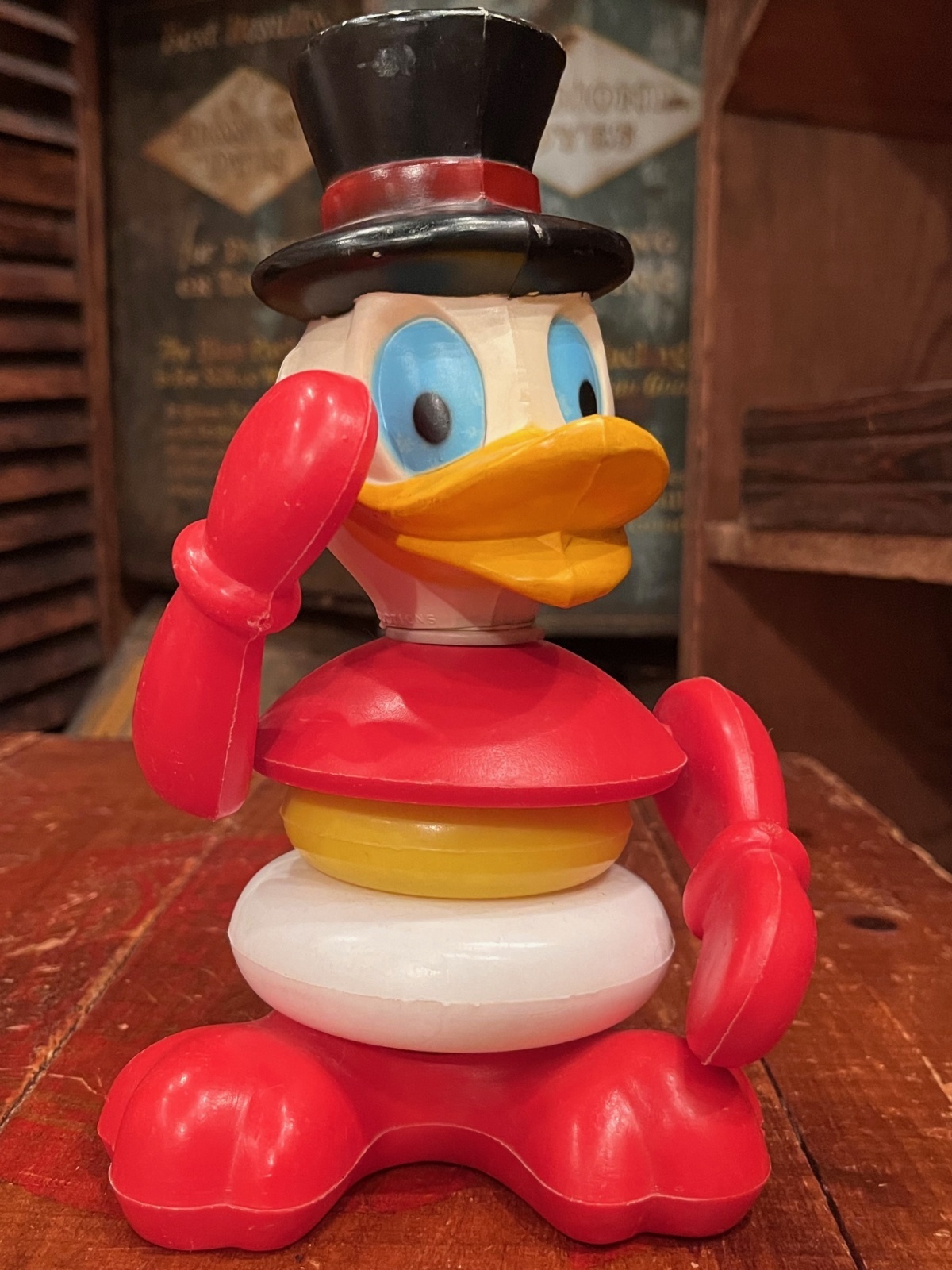 画像2: SCROOGE McDUCK 1960'S STACKING PUZZLE FIGURE