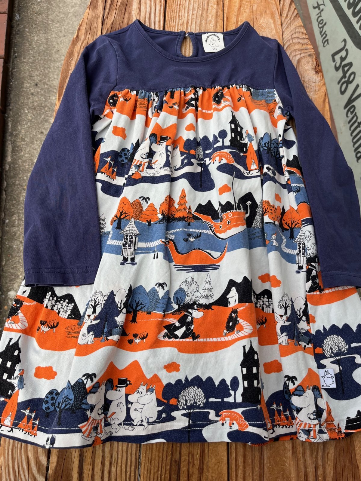 画像1: MOOMIN WORLD  KIDS USED DRESS