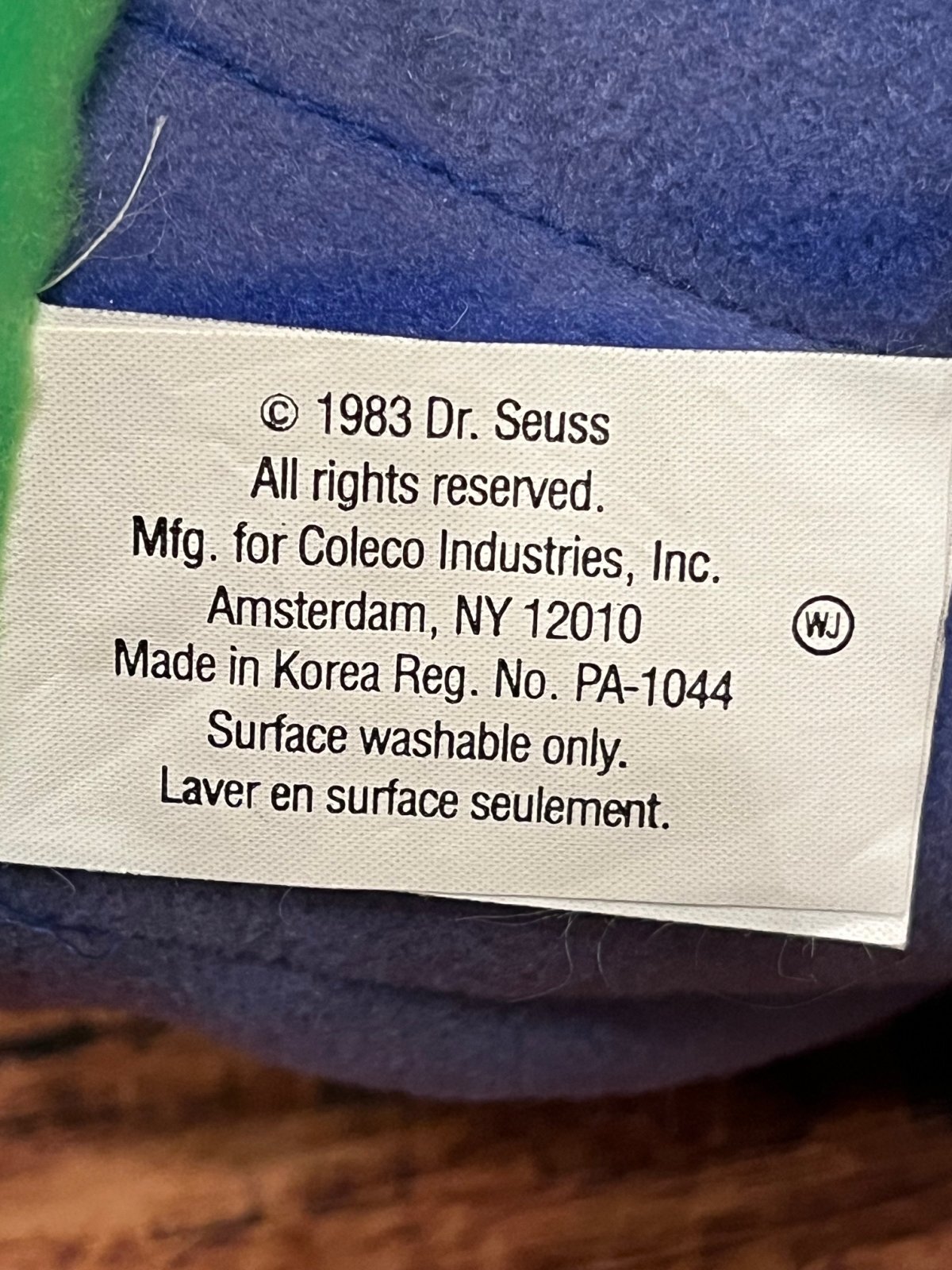 画像3: DR.SEUSS "YERTLE THE TURTLE" 1983'S D.STOCK PLUSH DOLL