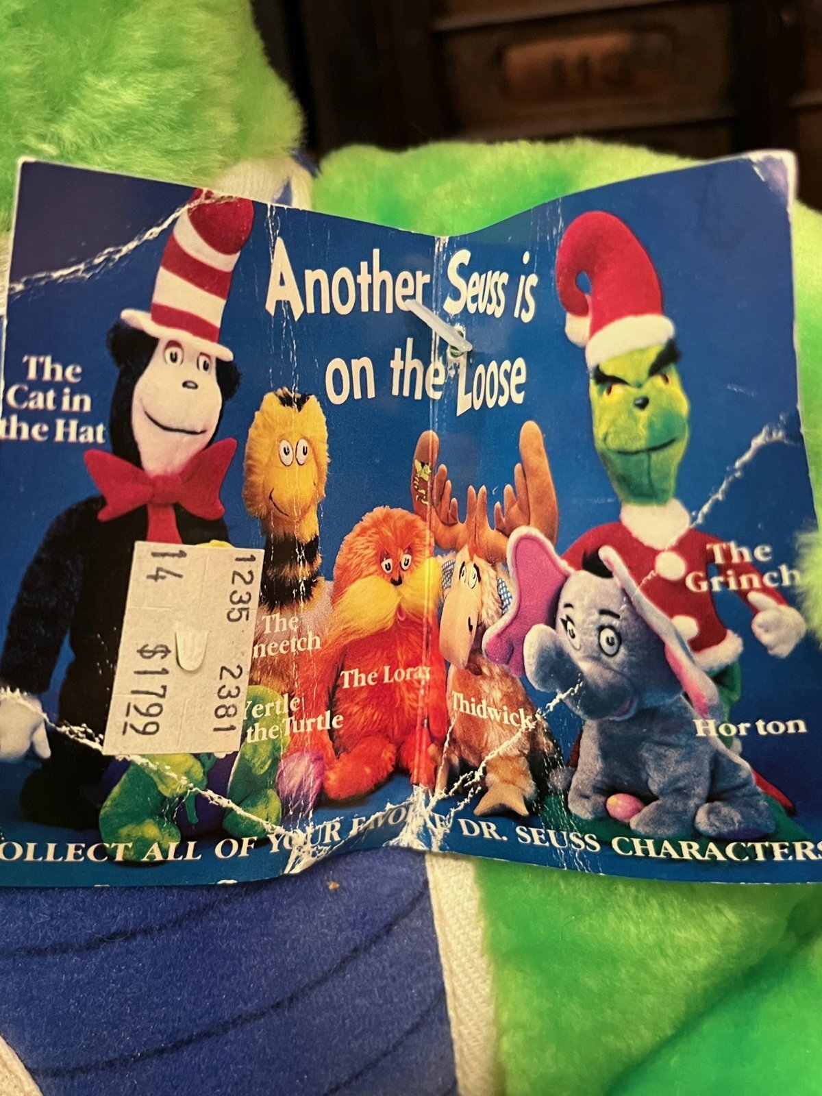 画像9: DR.SEUSS "YERTLE THE TURTLE" 1983'S D.STOCK PLUSH DOLL