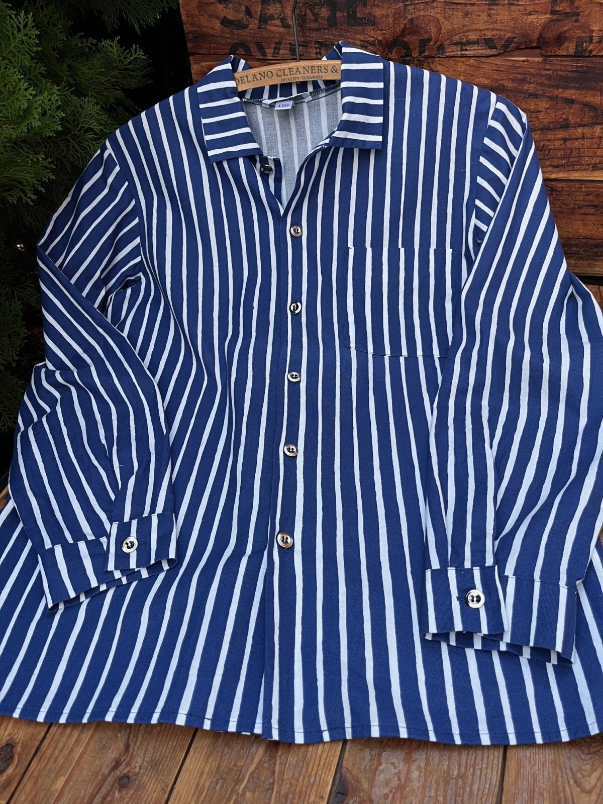 画像4: MARIMEKKO "BLUE,WHITE" USED JOKAPOIKA SHIRTS