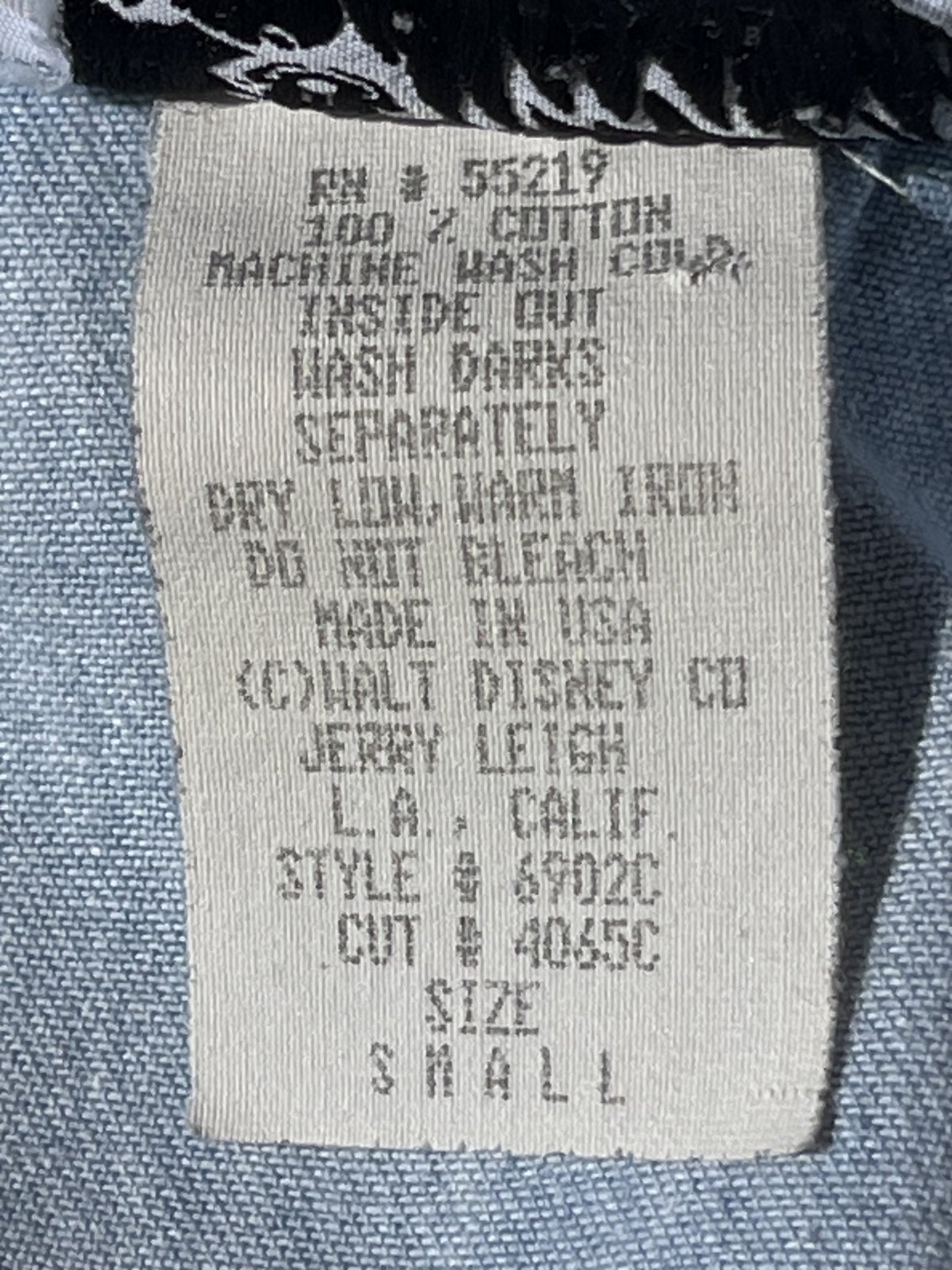 画像7: MICKEY MOUSE "MADE IN USA" 1990'S SLEEVELESS DENIM SHIRTS