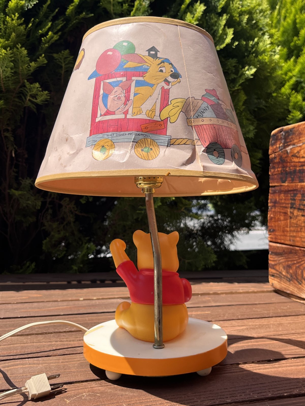 画像5: WINNIE THE POOH VINTAGE LAMP ＋ SHADE 