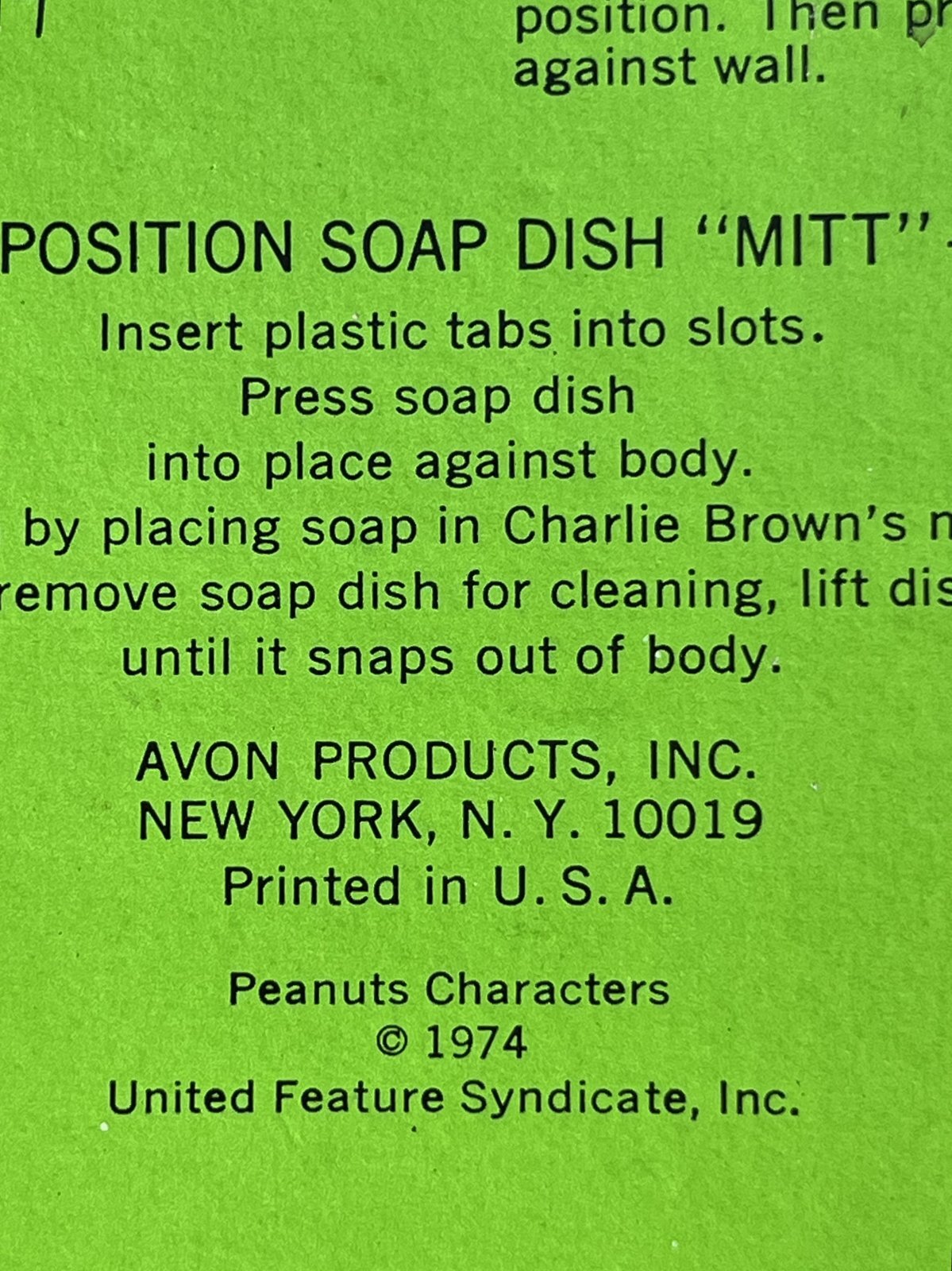画像6: CHARLIE BROWN 1970'S D.STOCK AVON SOAP HOLDER 